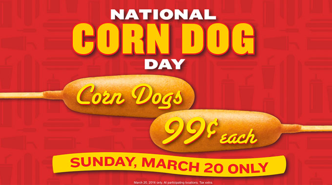 Wienerschnitzel is Celebrating National Corn Dog Day (3/19) with 4 Corn  Dogs for only $4 - Wienerschnitzel
