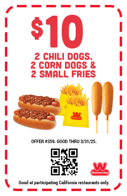 $10 - Two Chili Dogs, Two Corn Dogs & Two Small Fries Coupon