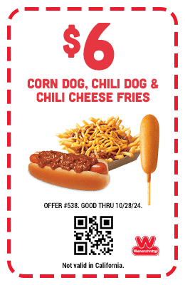 $6 Corn Dog, Chili Dog & Chili Cheese Fries Coupon #538