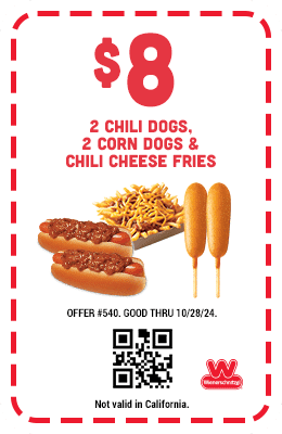 $8 Two Chili Dogs, Two Corn Dogs & Chili Cheese Fries #540