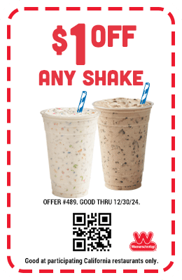 $1 Off Any Shake Coupon #489