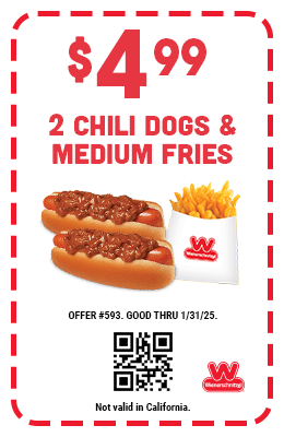 $4.99 Two Chili Dogs & Medium Fries Coupon #593