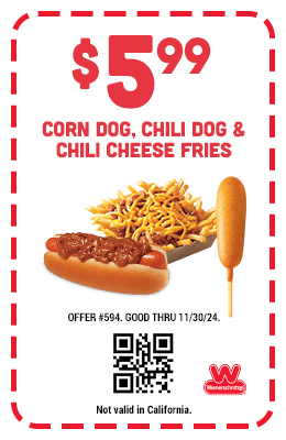 $5.99 Corn Dog, Chili Dog & Chili Cheese Fries Coupon #594