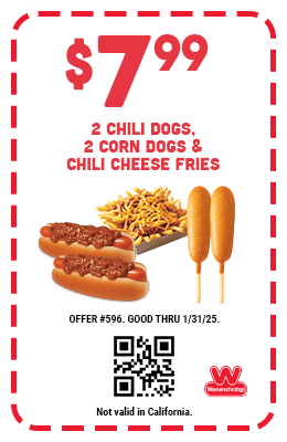 $7.99 - Two Chili Dogs, Two Corn Dogs & Chili Cheese Fries Coupon #596