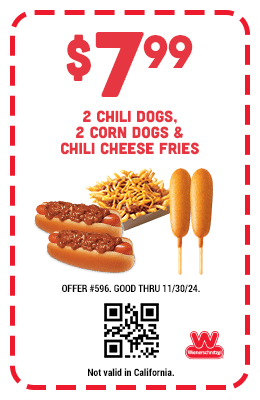 $7.99 - Two Chili Dogs, Two Corn Dogs & Chili Cheese Fries Coupon #596