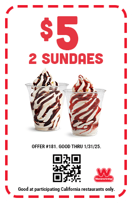 $5 - Two Sundaes Coupon #181