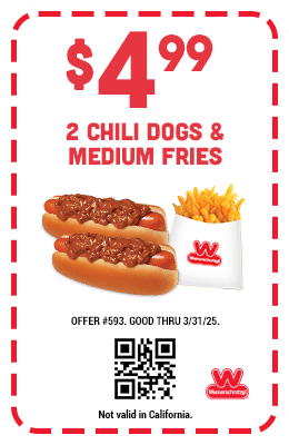 $4.99 - Two Chili Dogs and Medium Fries Coupon