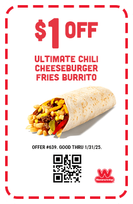 $1 Off Ultimate Chili Cheeseburger Fries Burrito Coupon #639